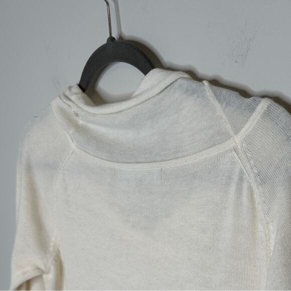 Title Nine Merino Wool Mock Neck Sweater Ivory Size Large‎ Neutral Minimalist - Picture 8 of 9
